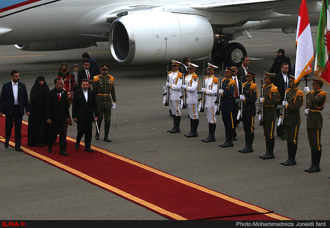 ورود جوکو ویدودو  رئیس جمهور اندونزی به تهران