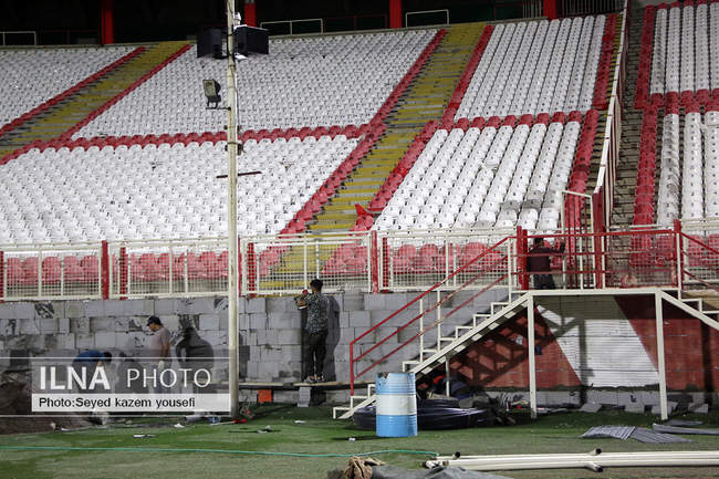 بازدید اصحاب رسانه از آخرین وضعیت استادیوم یادگار امام تبریز