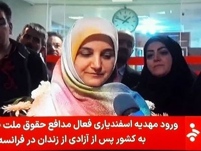 مهدیه اسفندیاری پس از ۱۴ ماه اسارت در فرانسه وارد ایران شد