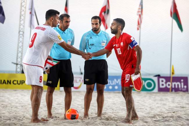گزارش تصویری دیدار تیم ملی فوتبال ساحلی ایران و بحرین