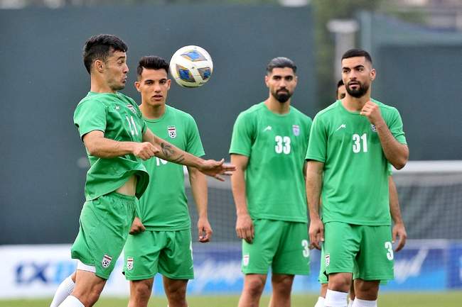 گزارش تصویری نخستین تمرین تیم ملی فوتبال در بیشکک