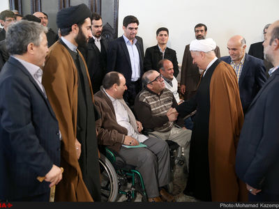 دیدار جمعی از فرماندهان دفاع مقدس با آیت الله هاشمی رفسنجانی