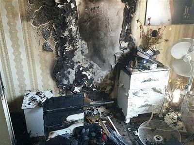 آتش گرفتن منزل مسکونی در کمربندی ساحلی بوکان