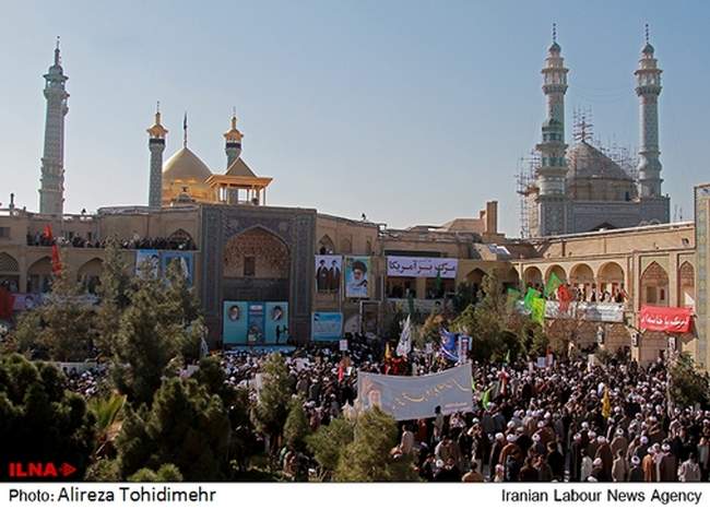 تجمع برخی روحانیون قم به مناسبت ۹دی در مدرسه فیضیه قم