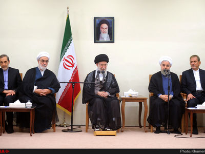 دیدار رئیس جمهور و اعضای هیأت دولت با رهبر انقلاب اسلامی