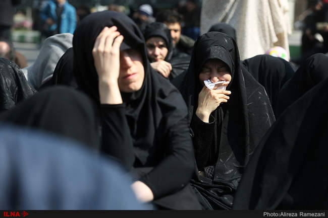 تجمع عزاداران فاطمی در میدان های هفت تیر و فاطمی تهران