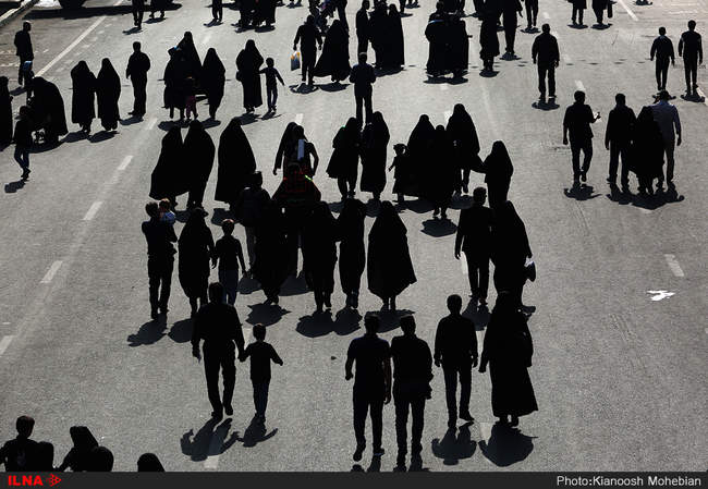 گزارش تصویری از پیاده روی جاماندگان اربعین در تهران 