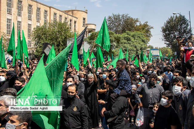 خیمه سوزان عاشورا 1400 در بازار تهران