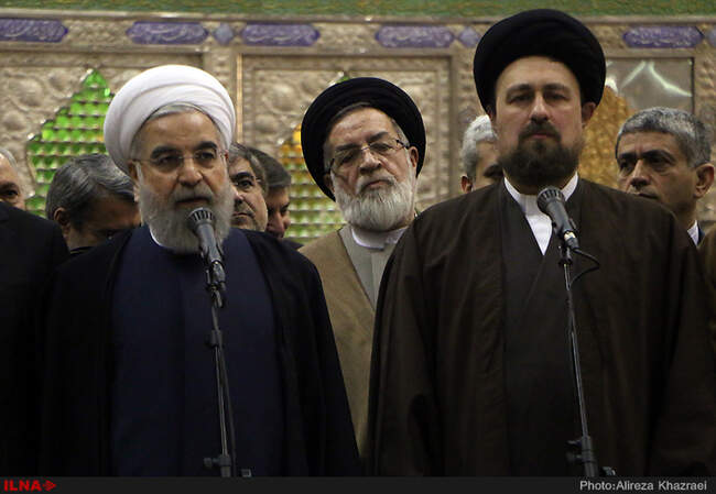 تجدید میثاق رئیس جمهور و اعضای هیئت دولت با آرمان های امام راحل