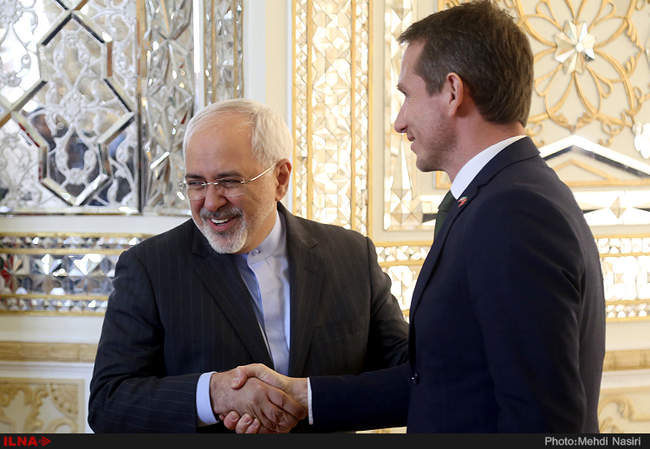 دیدار وزیرامورخارجه دانمارک با محمد جواد ظریف