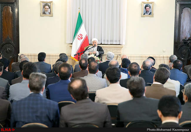 دیدار رئیس، معاونین و جمعی از مدیران سازمان تأمین اجتماعی با آیت الل