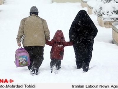 تعطیلی مدارس ابتدایی و راهنمایی استان کرمانشاه