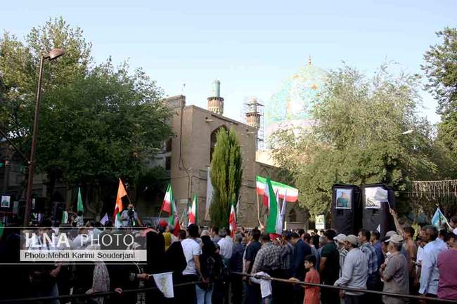 راهپیمایی غدیر با شعارایران ذوالفقار علی(ع) در اصفهان