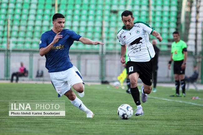 تساوی تیم فوتبال ذوب آهن اصفهان مقابل ملوان انزلی