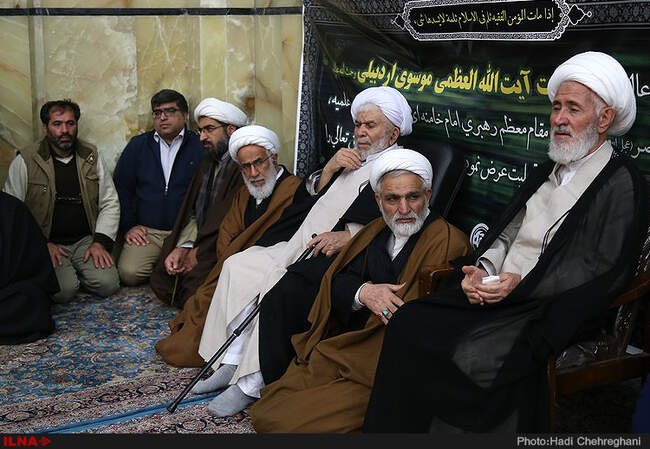 مراسم  هفتمین روز درگذشت مرحوم آیت الله العظمی سید عبدالکریم موسوی اردبیلی