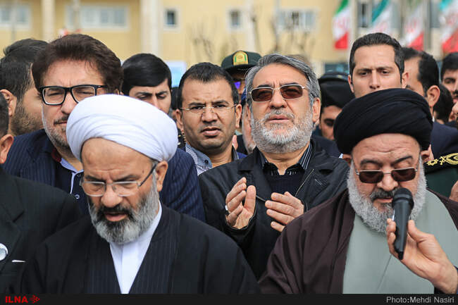 مراسم تشییع پیکر سه شهید نیروی انتظامی