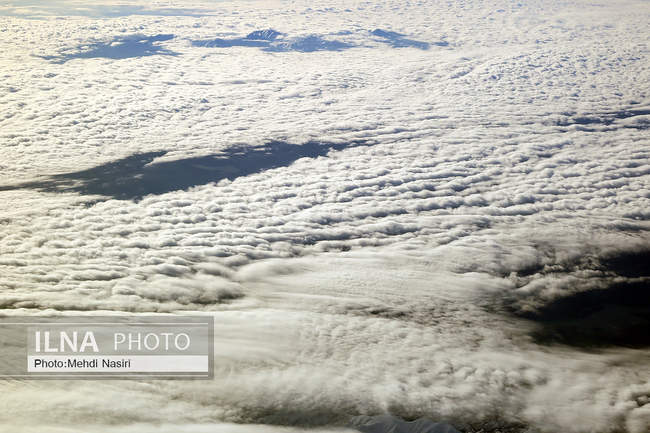 Aerial images of the snowy mountains on the border of Iran and Türkiye