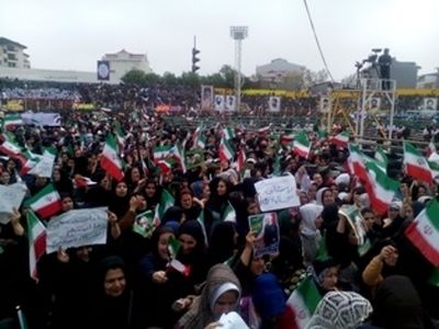 رئیس جمهور وارد ورزشگاه شهید عضدی رشت شد