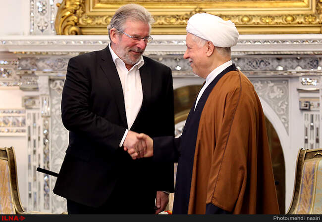 دیدار آیت الله هاشمی رفسنجانی با هارس دی پارتلئو رئیس مجلس لوکزامبورگ