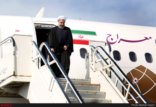 ورود حسن روحانی به گرگان