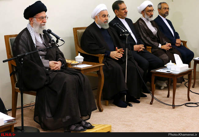 دیدار ‫رئیس جمهور و اعضای هیأت دولت با رهبر انقلاب