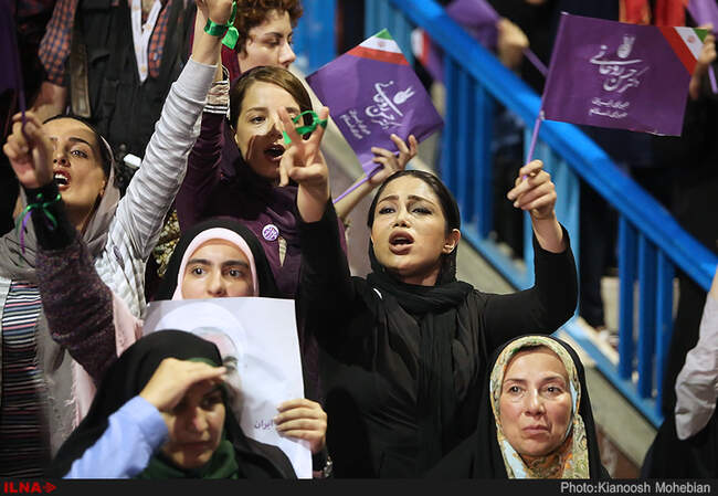 همایش سراسری زنان حامی حسن روحانی در ورزشگاه شیرودی-2