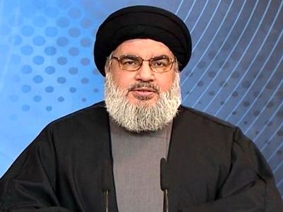 سخنرانی سید حسن نصرااله به مناسبت چهلمین روز شهادت «مصطفی بدرالدین» 