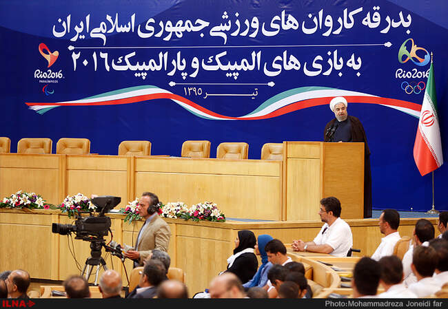 بدرقه ورزشکاران المپیکی و پارالمپیکی با حضور رئیس جمهور