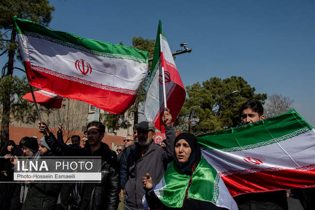 راهپیمایی مردم تهران در اعلام انزجار از جنایات آمریکا و رژیم صهیونیس