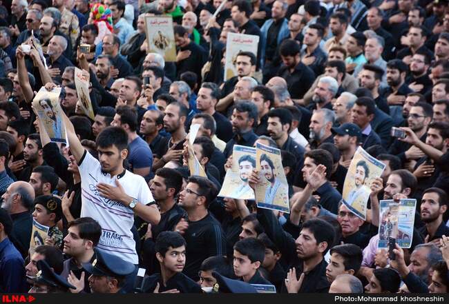 مراسم وداع با پیکر شهید حججی در حرم مطهر امام رضا (ع)
