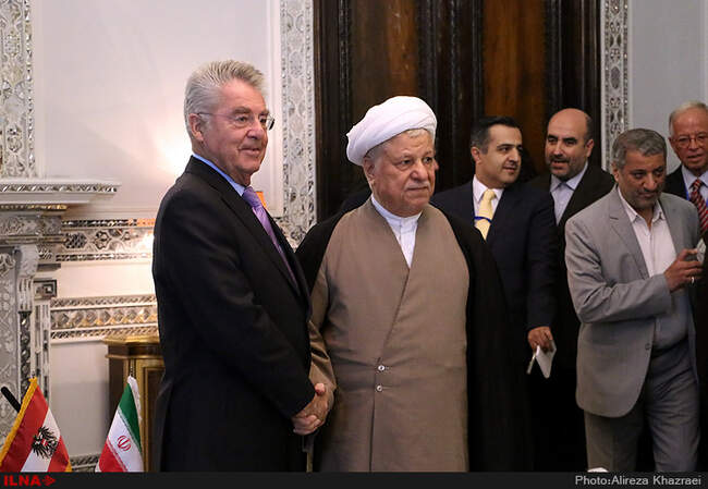 دیدار رییس جمهوری اتریش با آیت الله‌هاشمی رفسنجانی رییس مجمع تشخیص مصلحت نظام 