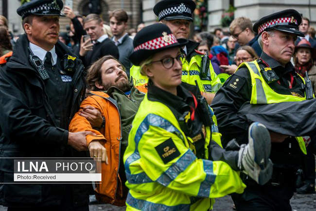 تظاهرات فعالان محیط زیست در لندن