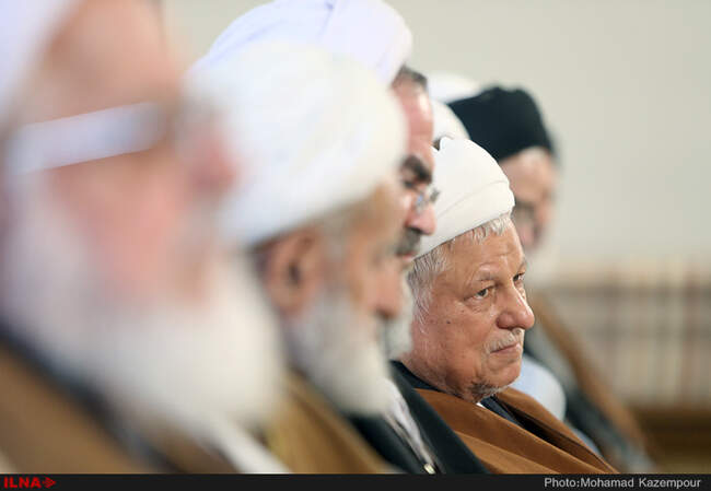 دیدار علما و فضلای حوزه علمیه قم با آیت الله هاشمی رفسنجانی