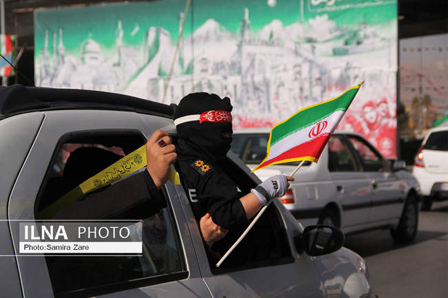 راهپیمایی خودرویی ۲۲بهمن در شیراز
