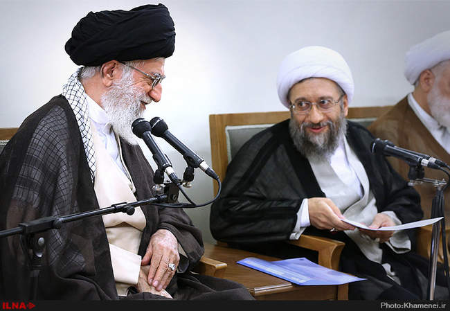 دیدار رئیس و مسئولان قوه قضائیه با مقام معظم رهبری 