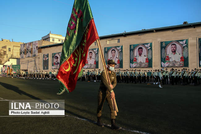 حضور  سردار رحیمی در مراسم صبحگاهی ستاد فاتب تهران