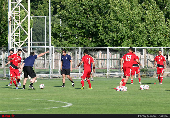 تمرین امروز تیم ملی فوتبال ایران