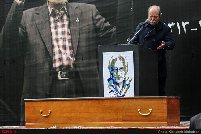 مراسم تشییع پیکر جمشید مشایخی