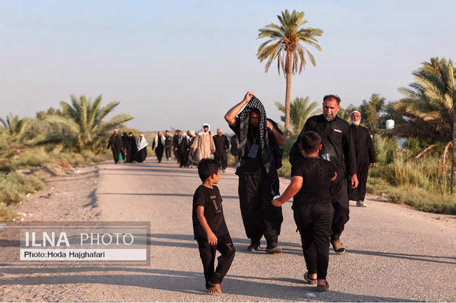 پیاده روی زائرین اربعین حسینی از طریق العلما 