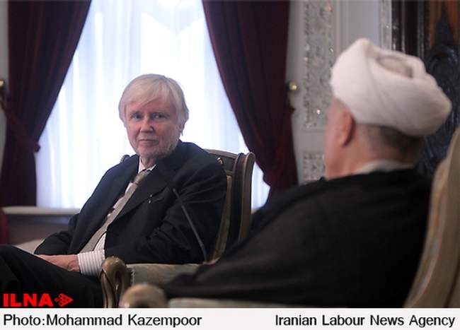دیدار آیت‌الله هاشمی رفسنجانی با وزیر امورخارجه فنلاند