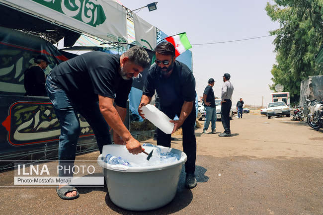خدمت رسانی هلدینگ صنایع و معادن غدیر به عزاداران رهبر شهید در قم