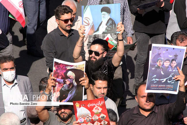 مراسم تشییع شهدای حادثه تروریستی حرم مطهر شاهچراغ(ع)