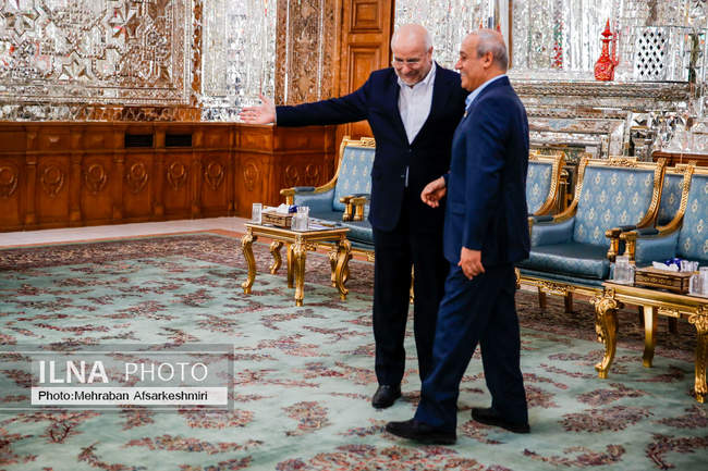  دیدار رئیس مجلس شورای اسلامی با رئیس دفتر سیاسی حماس
