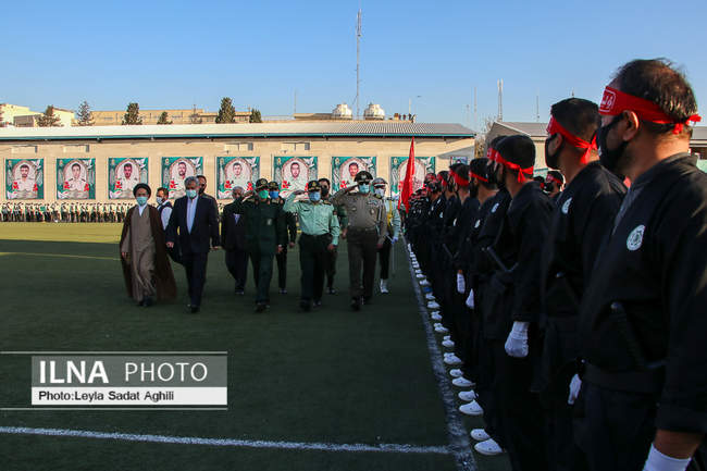 حضور  سردار رحیمی در مراسم صبحگاهی ستاد فاتب تهران
