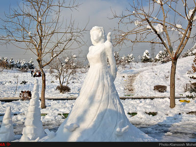 جشنواره ساخت مجسمه های برفی در تهران