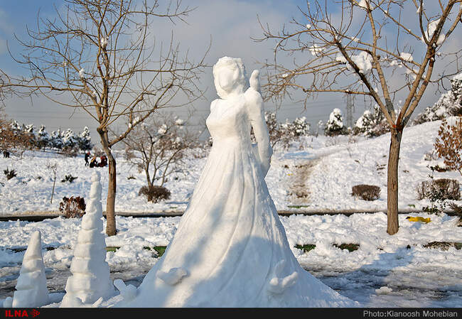جشنواره ساخت مجسمه های برفی در تهران