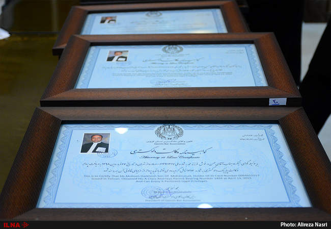 آیین تحلیف 57 کارآموز وکالت در قزوین