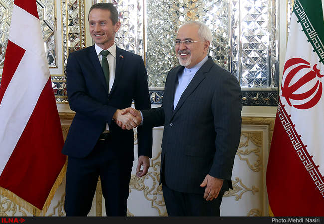 دیدار وزیرامورخارجه دانمارک با محمد جواد ظریف