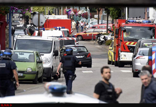 گروگانگیری در کلیسایی در فرانسه