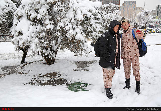 صبح برفی تهران
